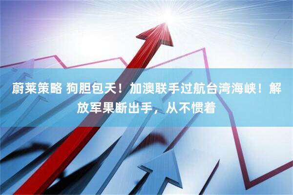 蔚莱策略 狗胆包天！加澳联手过航台湾海峡！解放军果断出手，从不惯着