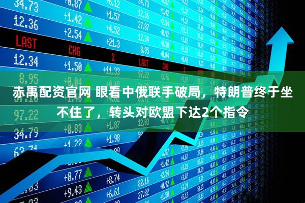 赤禹配资官网 眼看中俄联手破局，特朗普终于坐不住了，转头对欧盟下达2个指令