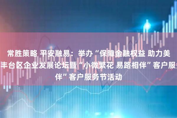 常胜策略 平安融易：举办“保障金融权益 助力美好生活”丰台区企业发展论坛暨“小微繁花 易路相伴”客户服务节活动