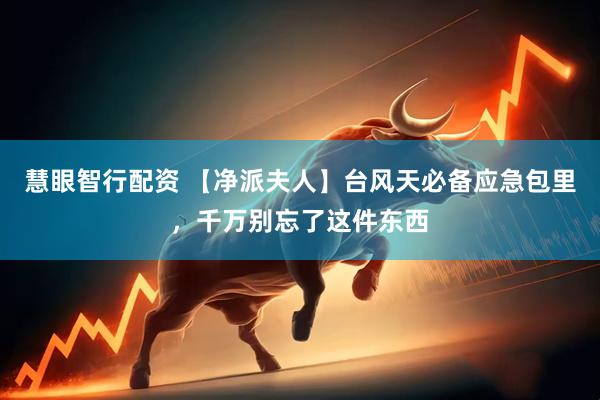 慧眼智行配资 【净派夫人】台风天必备应急包里，千万别忘了这件东西
